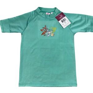 Kanu Surf Rash Guard Swim Shirt Jade Girls 14/16 (A30)